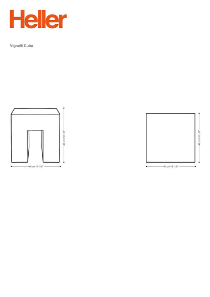 Vignelli Cube, Dimensions